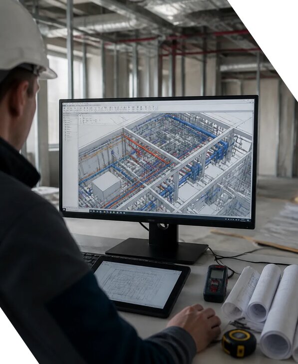 Создание BIM модели инженерных сетей для объектов в Мариинске